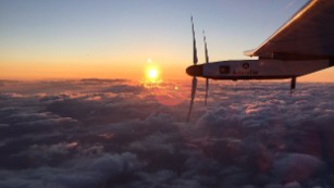 Solar-powered plane lands in Hawaii