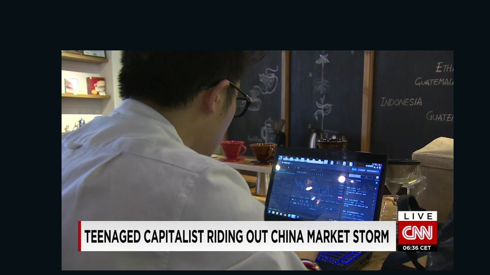 Teenager making money in volatile Chinese market