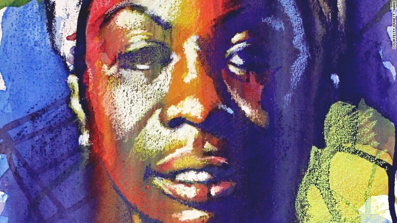 Baltimore artist Ernest Shaw has painted Nina Simone numerous times. - 150710144417-nina-simone-painitng-exlarge-169