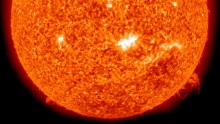 IN SPACE - FEBRUARY 15:  In a screen grab taken from a handout timelapse sequence provided by NASA / SDO, a solar spot in the centre of the Sun is captured from which the first X-class flare was emitted in four years on February 14, 2011. The images taken by NASA's Solar Dynamics Observatory (SDO) spacecraft reveal the source of the strongest flare to have been released in four years by the Sun, leading to warnings that a resulting geo-magnetic storm may cause disruption to communications and electrical supplies once it reaches the earths magnetic field.  (Image by NASA/Solar Dynamics Observatory via Getty Images)