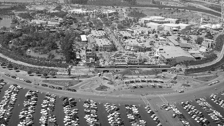 The 160-acre theme park, shown here during the July 17 preview day, opened to the public on July 18, 1955. That first year, adult tickets cost $1 and children&#39;s tickets cost 50 cents. Books of tickets for rides and attractions were sold separately.  