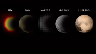 Photos of Pluto taken over time show how the planet has come into focus.