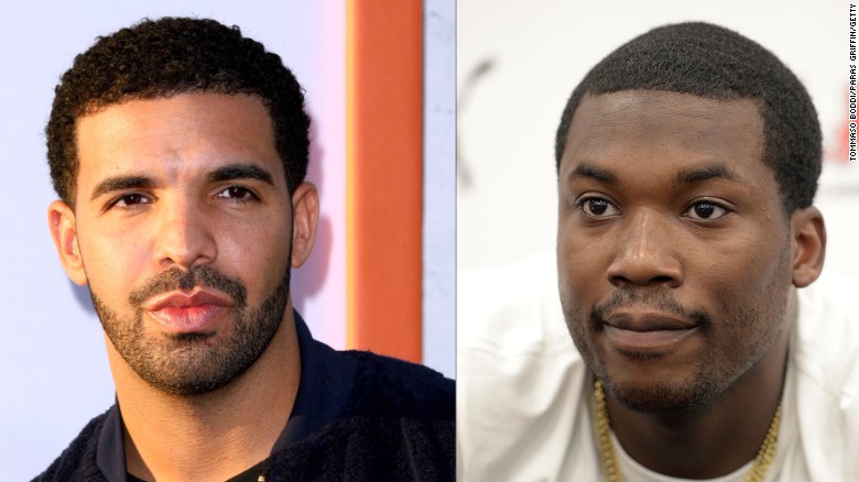 Rapper Meek Mill, right, started a Twitter spat on July 21, &lt;a href=&quot;http://www.cnn.com/2015/07/22/entertainment/meek-mill-drake-feud-twitter-feat/&quot;&gt;claiming that Drake doesn&#39;t write his own raps&lt;/a&gt;. 