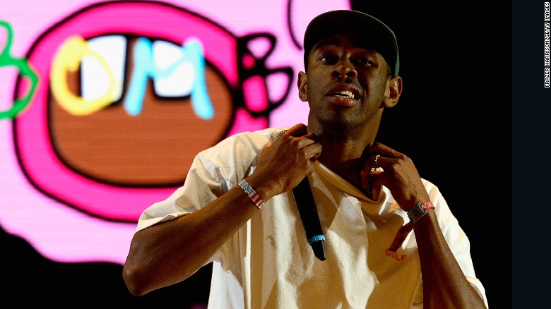 Rapper Tyler the Creator performs at the Coachella Valley Music and Arts Festival 2015.