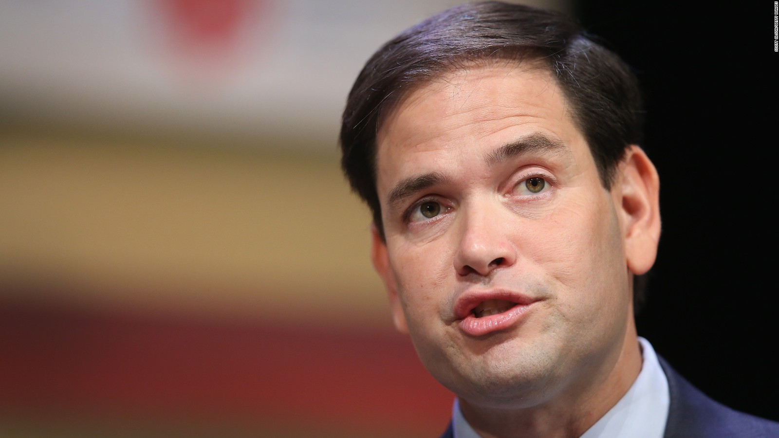 Republican presidential hopeful Senator Marco Rubio Florida fields questions at The Family Leadership Summit at Stephens Auditorium on July 18, 2015 in Ames, Iowa.