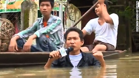 Reporter goes to extremes covering flooding