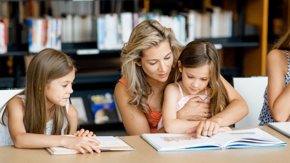 parent reading to/with their child to top this story