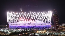 The <a href="/2012/07/26/sport/olympics-opening-ceremony/index.html" target="_blank">opening ceremony</a> set the tone for a Games which captivated the British public. Film director Danny Boyle orchestrated the spectacular display, which included the Queen skydiving with James Bond and David Beckham cruising down the Thames. Bonkers, and British.