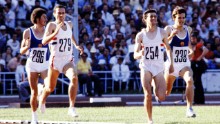 While these Games are largely remembered for a U.S. boycott over the Soviet war in Afghanistan, they also featured an almighty battle between two British middle-distance runners. Steve Ovett took gold over his rival Sebastian Coe in the 800m, despite the latter holding the world record over the distance. Ovett was heavy favorite going into the 1500m and boasted a 45-race winning streak, but Coe avenged his earlier defeat as his compatriot finished third.