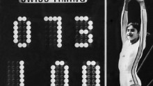 Nadia Comaneci may have only been 14, but the Romanian gymnast scored a "perfect 10" on her way to winning three gold medals in Canada. The scoreboard could only display three digits, so her score went up as 1.00.