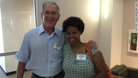 George W Bush shows up for jury duty