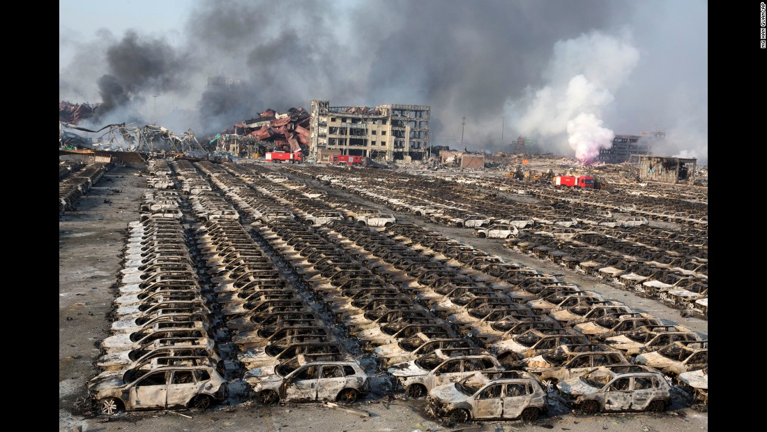 Smoke from the explosion billows over destroyed cars. As of 2014, Tianjin was the world&#39;s 10th-busiest container port, &lt;a href=&quot;http://www.worldshipping.org/about-the-industry/global-trade/top-50-world-container-ports&quot; target=&quot;_blank&quot;&gt;according to the World Shipping Council&lt;/a&gt;.