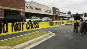 The scene where an officer was assaulted in Alabama.