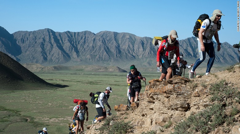 Runners also take on the &lt;a  data-cke-saved-href=&quot;http://www.4deserts.com/gobimarch/&quot; href=&quot;http://www.4deserts.com/gobimarch/&quot; target=&quot;_blank&quot;&gt;Gobi March&lt;/a&gt; in China, as part of the challenge. Though it could just as easily be described as a climbing expedition, with the stunning Tian Shan Mountains as a backdrop.