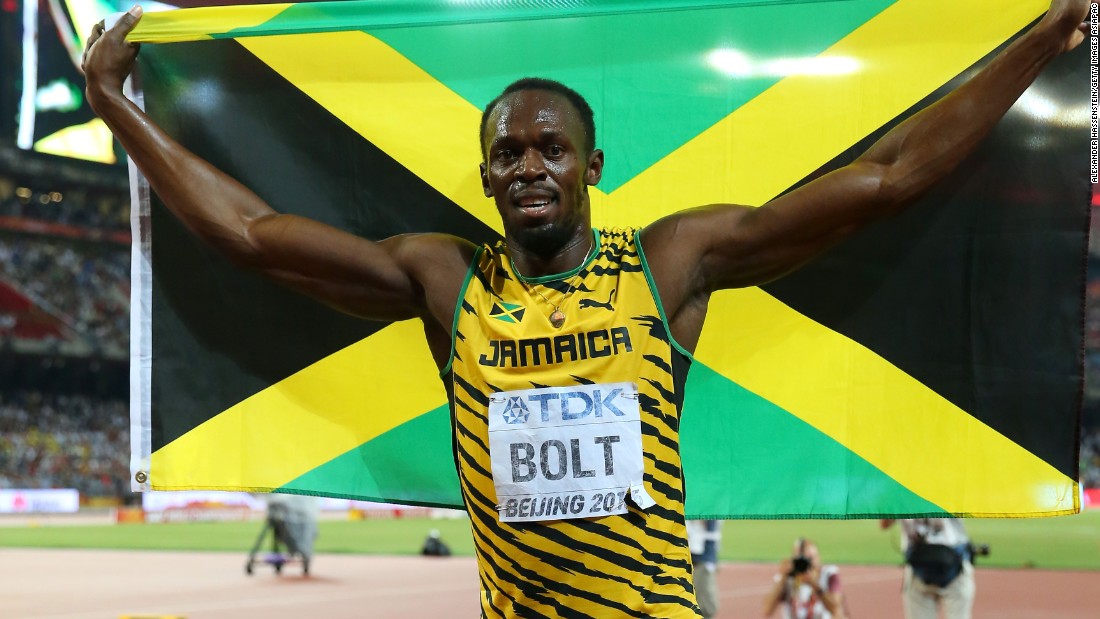 Le 100 mètres d'Usain Bolt en images 