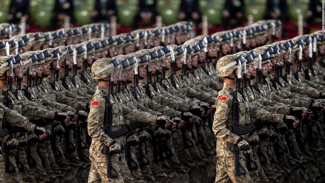 China parades military might