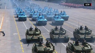 China parades huge military