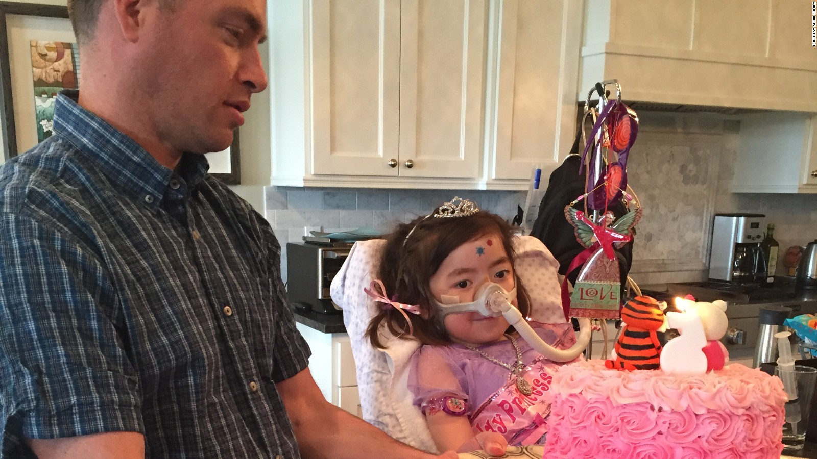 Julianna recently celebrated her fifth birthday in a tiara and princess dress.