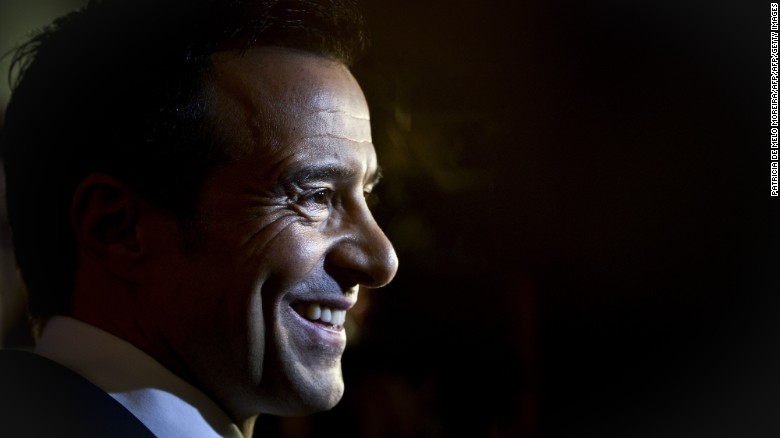 Super agent Jorge Mendes stands in front of the press to promote book 