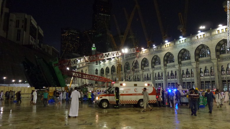 More than 50 rescue teams and 80 ambulances converged on the mosque.