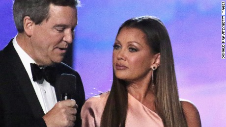 ATLANTIC CITY, NJ - SEPTEMBER 13:  Executive Chairman and CEO for Miss America Sam Haskell III and Vanessa Williams speak onstage during the 2016 Miss America Competition at Boardwalk Hall Arena on September 13, 2015 in Atlantic City, New Jersey.  (Photo by Donald Kravitz/Getty Images for dcp)