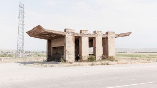 Christopher Herwig's "Soviet Bus Stops": Armenia Saratak