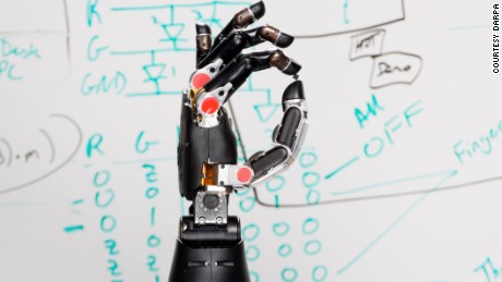 This prosthetic designed by DARPA and the the Applied Physics Laboratory at Johns Hopkins University might be able to communicate a sense of touch to its user.