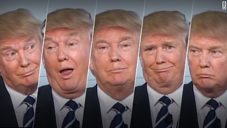 The many facial expressions of Donald Trump