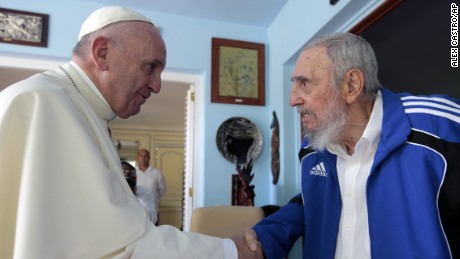 Pope meets with Fidel Castro