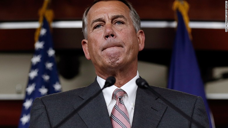 WASHINGTON, DC - JANUARY 09:  U.S. Speaker of the House John Boehner (R-OH) answers questions during his weekly press conference January 9, 2014 in Washington, DC. During his remarks Boehner said the U.S. should provide equipment and additional aid to the Iraqi government in its battle against militants linked to Al-Qaida.  (Photo by Win McNamee/Getty Images)