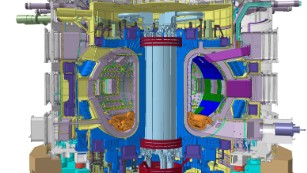 The ITER Tokamak will be nearly 30 metres tall, and weigh 23,000 tons. (Click to enlarge)