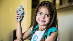 Doctors used a 3-D printer to make a model of Mia Gonzalez's heart.