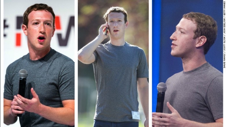 Mark Zuckerberg sports a signature gray T-shirt. He told the audience of a public Q&amp;amp;A in 2014: &quot;I really want to clear my life to make it so that I have to make as few decisions as possible about anything except how to best serve the community.&quot;