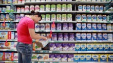 The first infant formula wasn't created until 1867. It was a liquid mixture of cow's milk and wheat and malt flour, cooked with potassium and called the "perfect infant food." By the late 1800s infant formulas were marketed, and in 1951 the first nonpowder formulas were introduced, and shortly thereafter formula became more popular than breast-feeding.