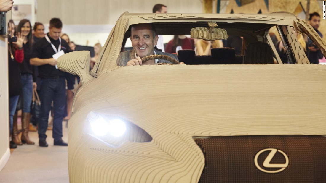 The 'origami-inspired' car made out of cardboard