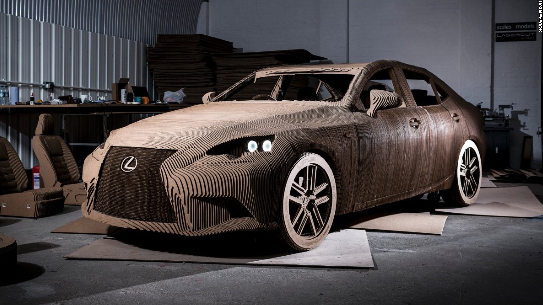 The 'origami-inspired' car made out of cardboard