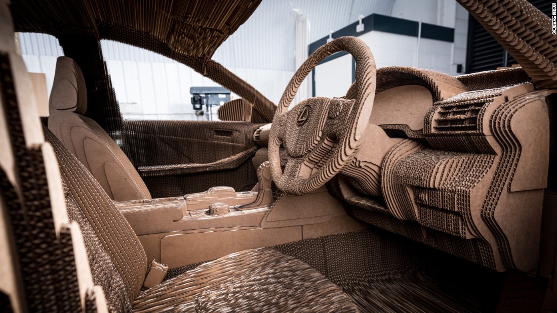 The 'origami-inspired' car made out of cardboard