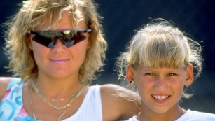 Kournikova&#39;s mother Alla, pictured, was a huge influence in her career, relocating the family from Russia to the U.S. for training. Kournikova&#39;s half-brother Allan, 11, is a budding golf star.