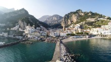 A stunning view of Amalfi Bay, Italy.