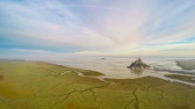 It might appear like a magical landscape from Lord of the Rings, but Mont Saint-Michel is in fact an island commune on the northwest coast of France.