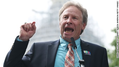 WASHINGTON, DC - SEPTEMBER 10: Andy Parker, father of murdered TV reporter Alison Parker, speaks during a anti gun rally on Capitol Hill September 10, 2015 in Washington, DC. Parker joined Everytown Survivor Network, and Moms Demand Action for Gun Sense in America, to urge Congress in passing legislation to reduce gun violence. (Photo by Mark Wilson/Getty Images)