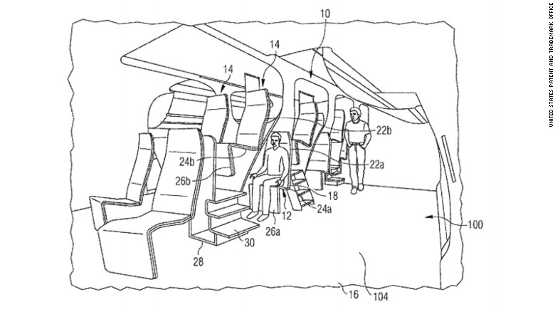 Airbus has offered a chilling glimpse into what the future of air travel might hold with a patent that envisages &lt;a  data-cke-saved-href=&quot;http://pdfaiw.uspto.gov/.aiw?docid=20150274298&amp;SectionNum=1&amp;IDKey=04108B8962F7&amp;HomeUrl=http://appft.uspto.gov/netacgi/nph-Parser?Sect1=PTO2%2526Sect2=HITOFF%2526p=1%2526u=%25252Fnetahtml%25252FPTO%25252Fsearch-bool.html%2526r=12%2526f=G%2526l=50%2526co1=AND%2526d=PG01%2526s1=airbus%2526OS=airbus%2526RS=airbus&quot; href=&quot;http://pdfaiw.uspto.gov/.aiw?docid=20150274298&amp;SectionNum=1&amp;IDKey=04108B8962F7&amp;HomeUrl=http://appft.uspto.gov/netacgi/nph-Parser?Sect1=PTO2%2526Sect2=HITOFF%2526p=1%2526u=%25252Fnetahtml%25252FPTO%25252Fsearch-bool.html%2526r=12%2526f=G%2526l=50%2526co1=AND%2526d=PG01%2526s1=airbus%2526OS=airbus%2526RS=airbus&quot; target=&quot;_blank&quot;&gt;two rows of seats layered on top of each other&lt;/a&gt;. The patent states that the design &quot;still provides a high level of comfort for the passengers&quot; with seats that could be reclined 180 degrees.