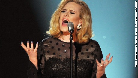 LOS ANGELES, CA - FEBRUARY 12:  Singer Adele performs onstage at the 54th Annual GRAMMY Awards held at Staples Center on February 12, 2012 in Los Angeles, California.  (Photo by Kevin Winter/Getty Images)