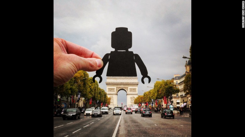 Rich McCor&#39;s clever takes on familiar world monuments have earned worldwide attention. Photos like this one of the Arc de Triomphe in Paris made him an overnight Instagram sensation. 