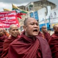 Myanmar Monks Rohingya protest