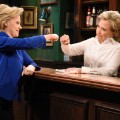 Kate McKinnon as Hillary Clinton and Hillary Clinton as Val