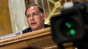 Sen. John Boozman (R-AR) speaks during a Senate Appropriations Financial Services and General Government Subcommittee hearing to review information technology spending and data security at the U.S. Office of Personnel Management, on Capitol Hill, June 23, 2015 in Washington, DC.