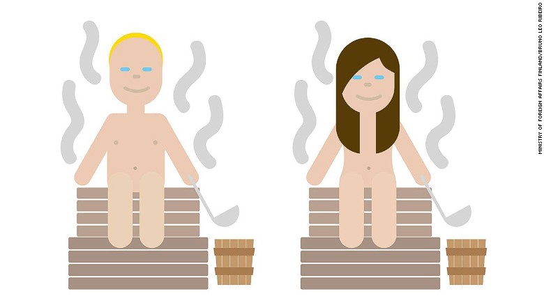 Finland has begun producing a series of tongue-in-cheek national emojis that it says will embrace Finnish &quot;weirdness.&quot; They&#39;re to be released one a day over December. As a teaser, it&#39;s already published these naked sauna-goers.