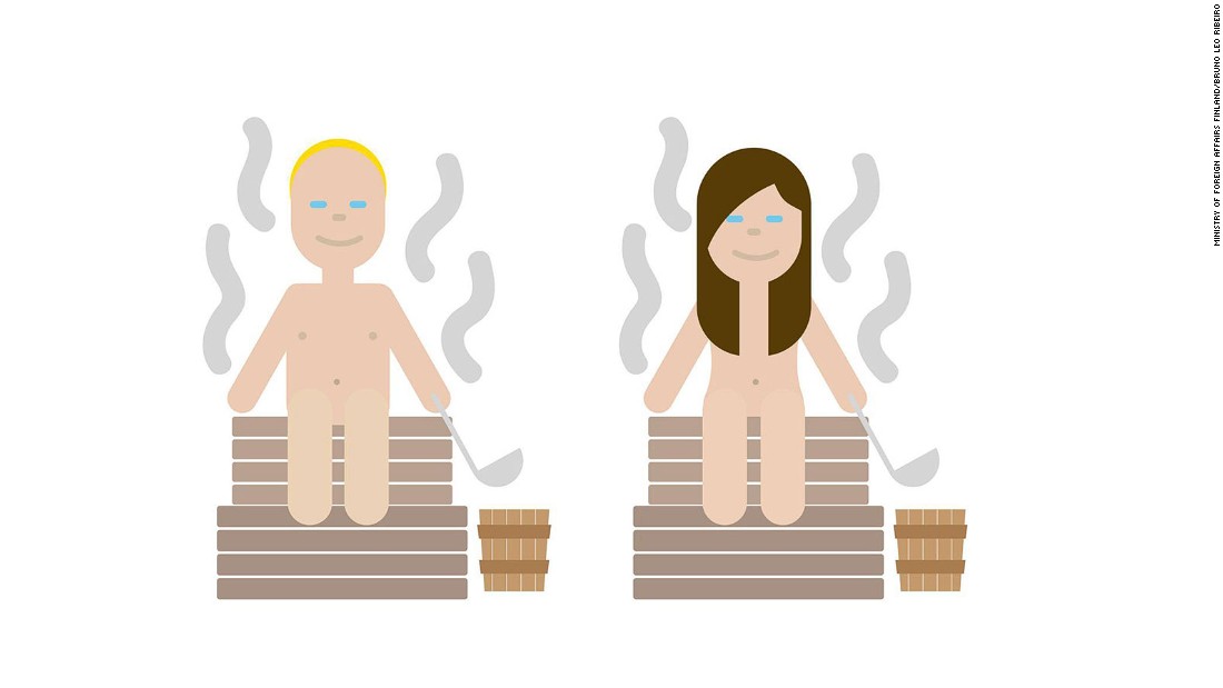 Last year Finland produced a series of tongue-in-cheek national &lt;a href=&quot;/2015/11/06/travel/finland-national-emojis/index.html&quot; target=&quot;_blank&quot;&gt;emojis&lt;/a&gt; that it said embraced Finnish &quot;weirdness.&quot; Naked sauna-goers were one of the first they released. 