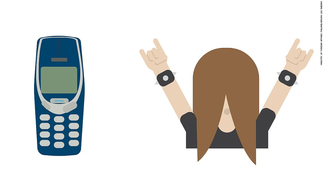 In a nod to Finland&#39;s status as the heavy metal capital of the world, there was also a long-haired rocker emoji and one depicting an &quot;unbreakable&quot; Nokia 3310.